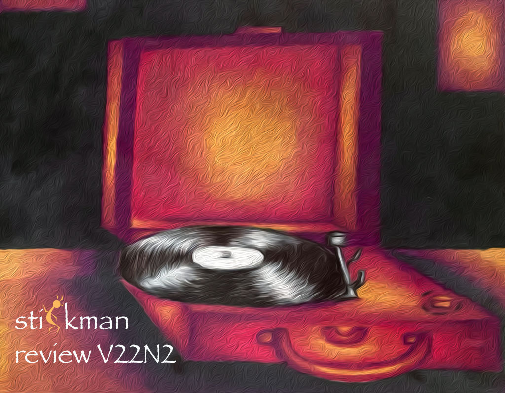 record player oil painting